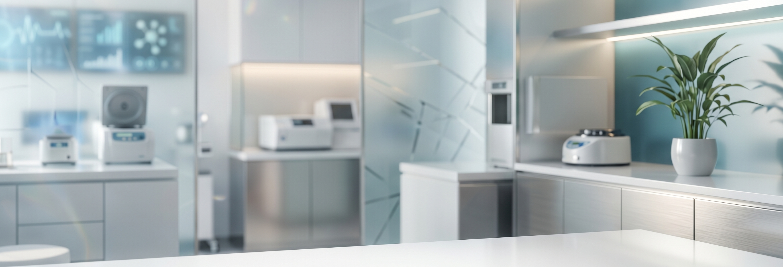 Modern kitchen with white cabinets, stainless- ZenCare glucometer kit for blood sugar monitoring at home